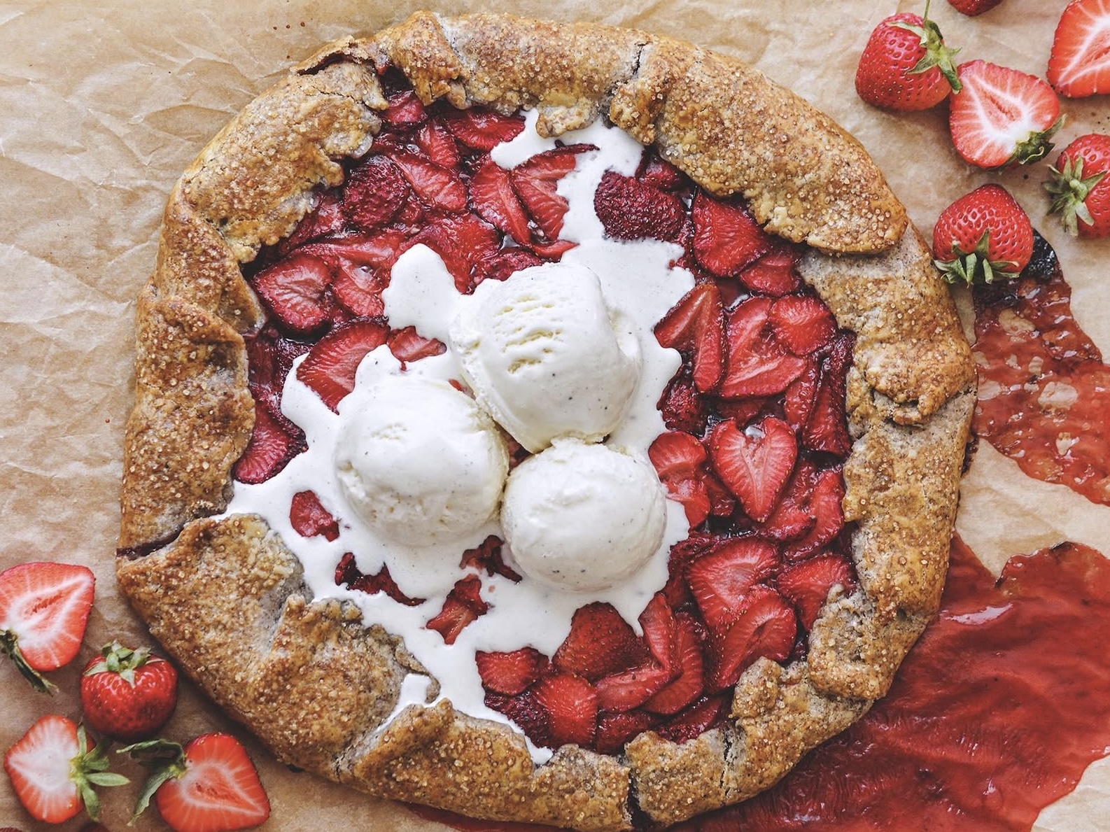 Rustic Strawberry Galette